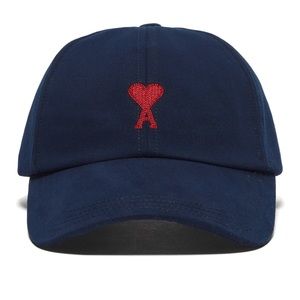 Ami Paris  Red ADC Embroidery Cap ( Night Blue)